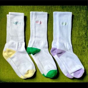 LOGO 3D 2 TONE SOCKS 3PK by Tyler The Creator brand GOLF WANG.